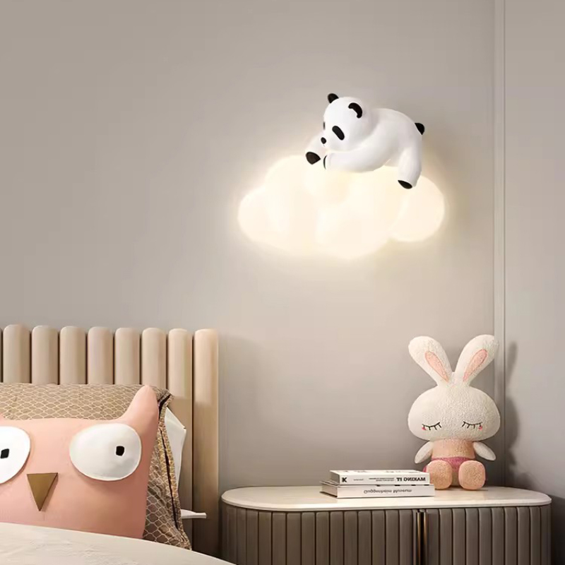 Baby Nursery Knobs - مصابيح جدارية لطيفة على شكل باندا