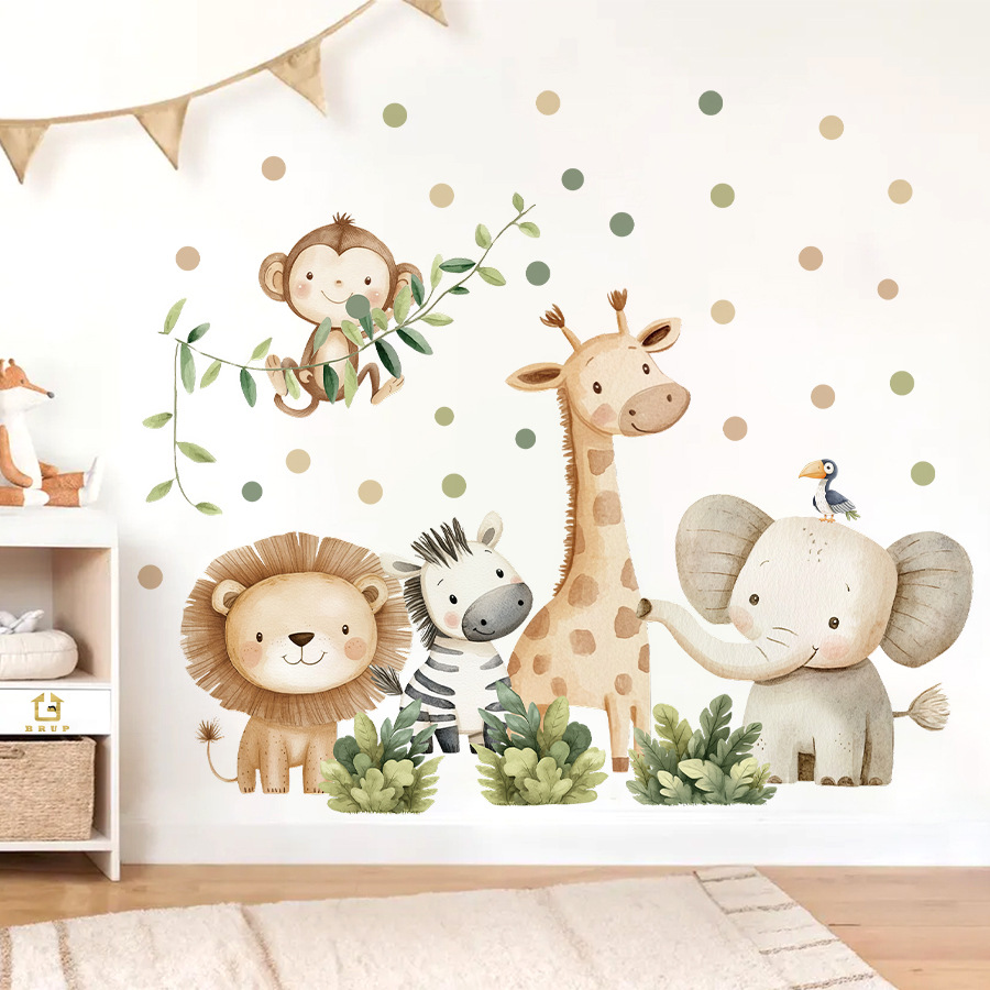 Baby Nursery Needs - بوهو غابة الحيوانات ملصقات جدار لغرف