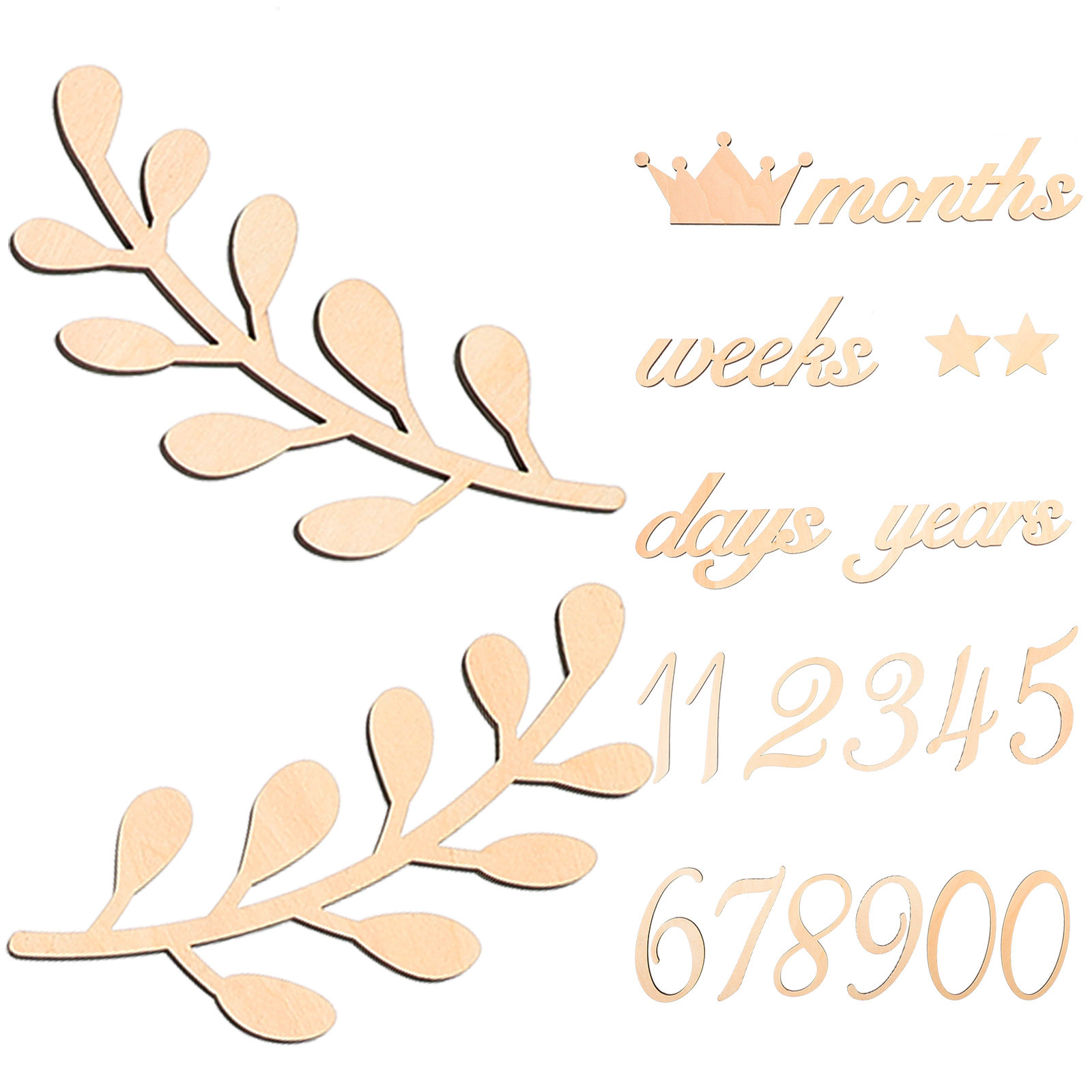 Milestone Card Set - مجموعة بطاقات خشبية لتتبع مراحل نمو