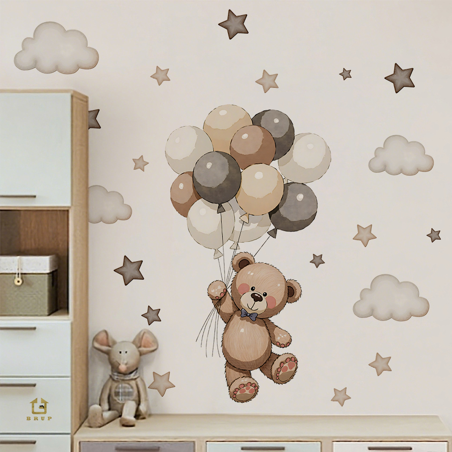 Baby Nursery Design - ملصقات حائط على شكل دمية دب