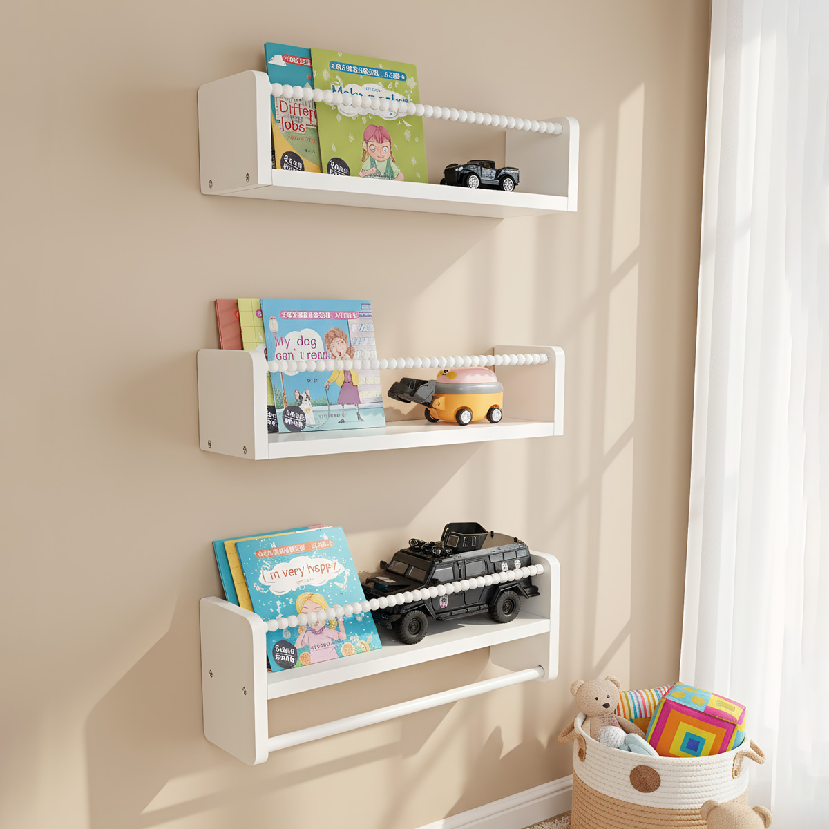 Baby Nursery Books - أرفف كتب حضانة خشبية، أرفف كتب