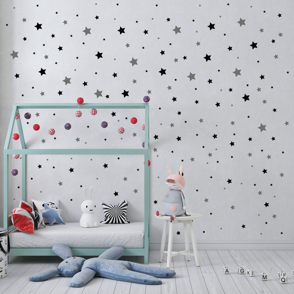 الكرتون 65 قطعة ستار الجدار مل - مراجعة Baby Nursery Needs وسعره