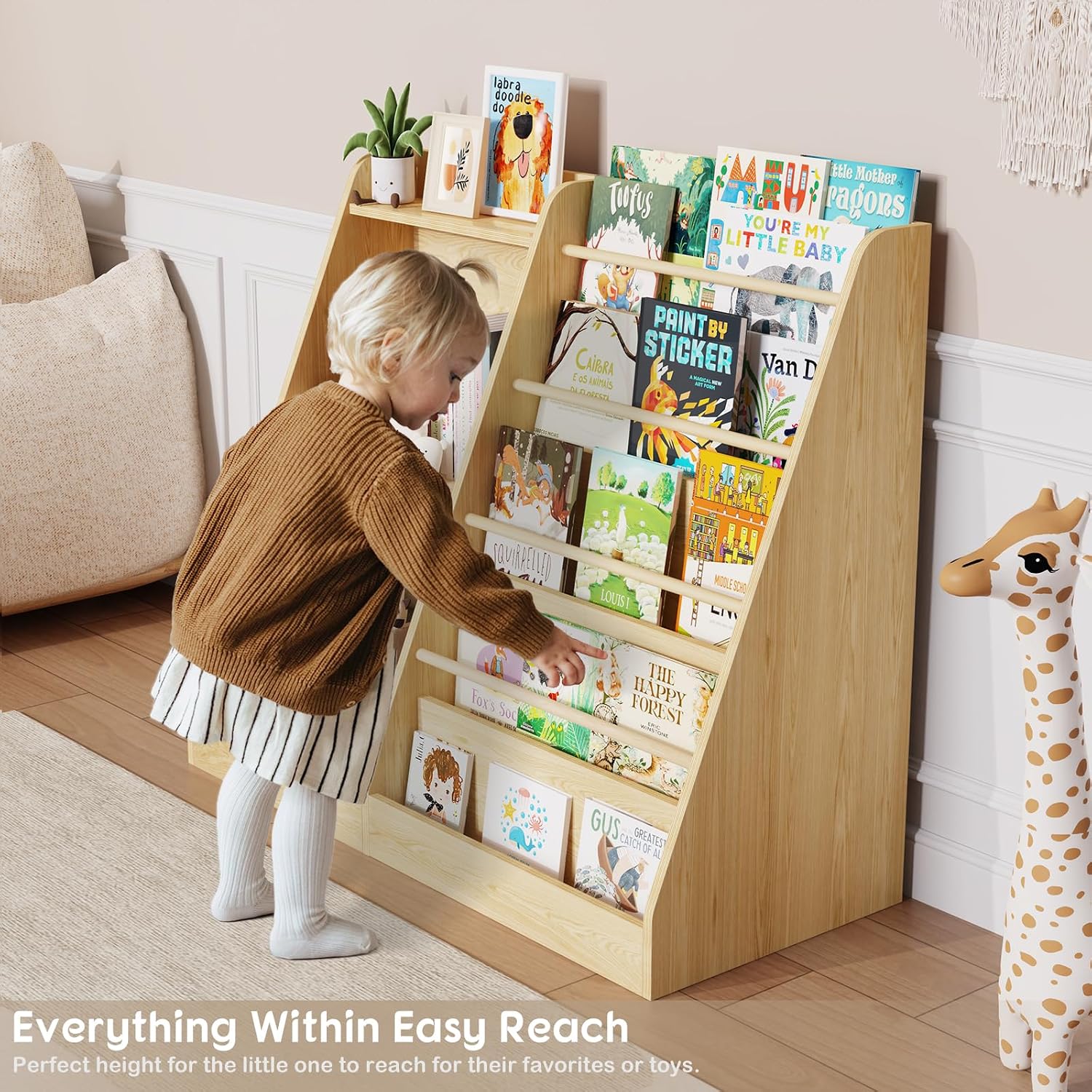رف كتب للأطفال بـ 5 طبقات، خزا - مراجعة Baby Nursery Books وسعره