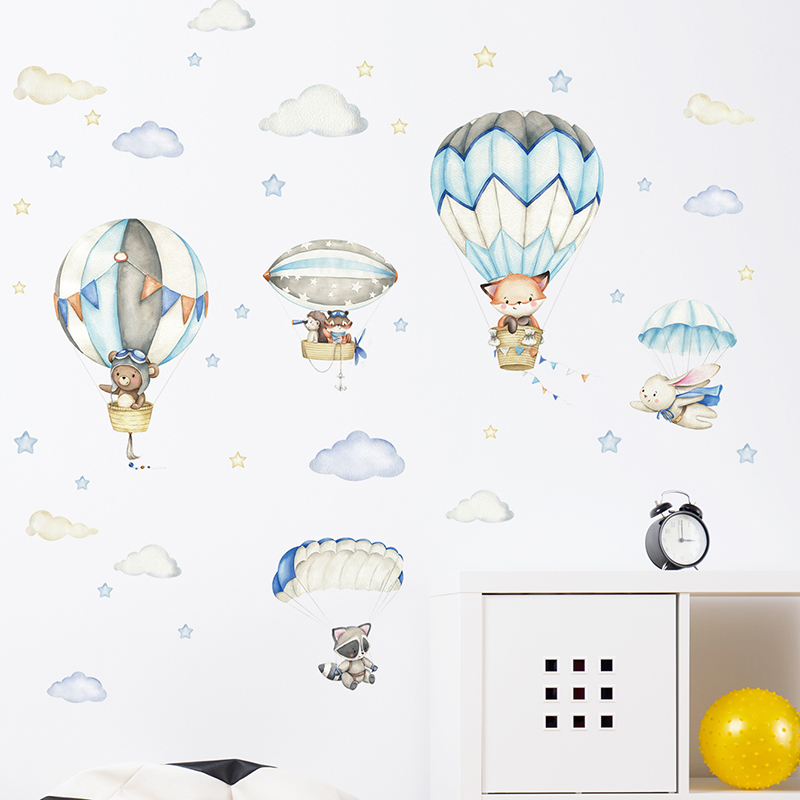 ملصقات حائط على شكل منطاد الهو - مراجعة Baby Nursery Design وسعره