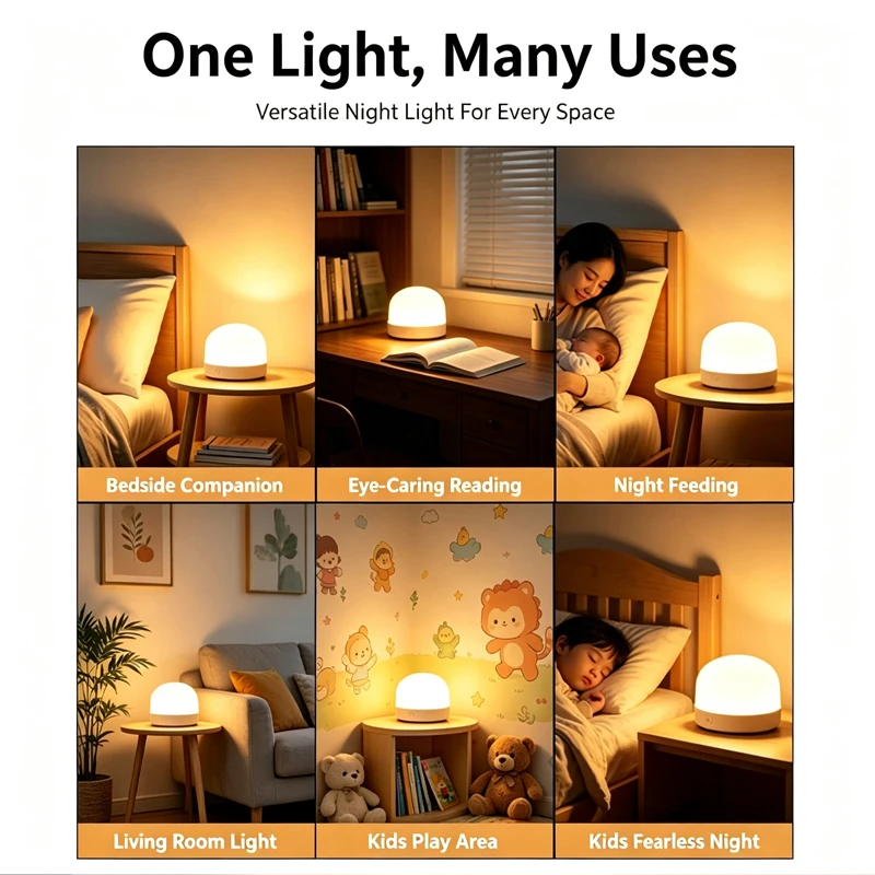 مصباح ليلي قابل للشحن عبر USB  - مراجعة Baby Nursery Egg Light وسعره