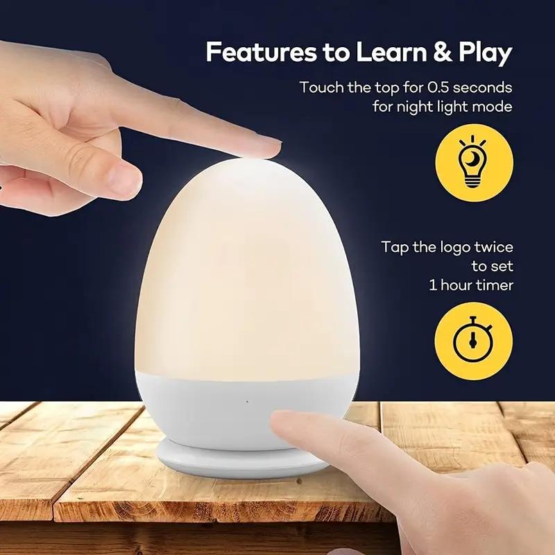 ضوء ليلي يعمل باللمس لحضانة ال - مراجعة Baby Nursery Egg Light وسعره