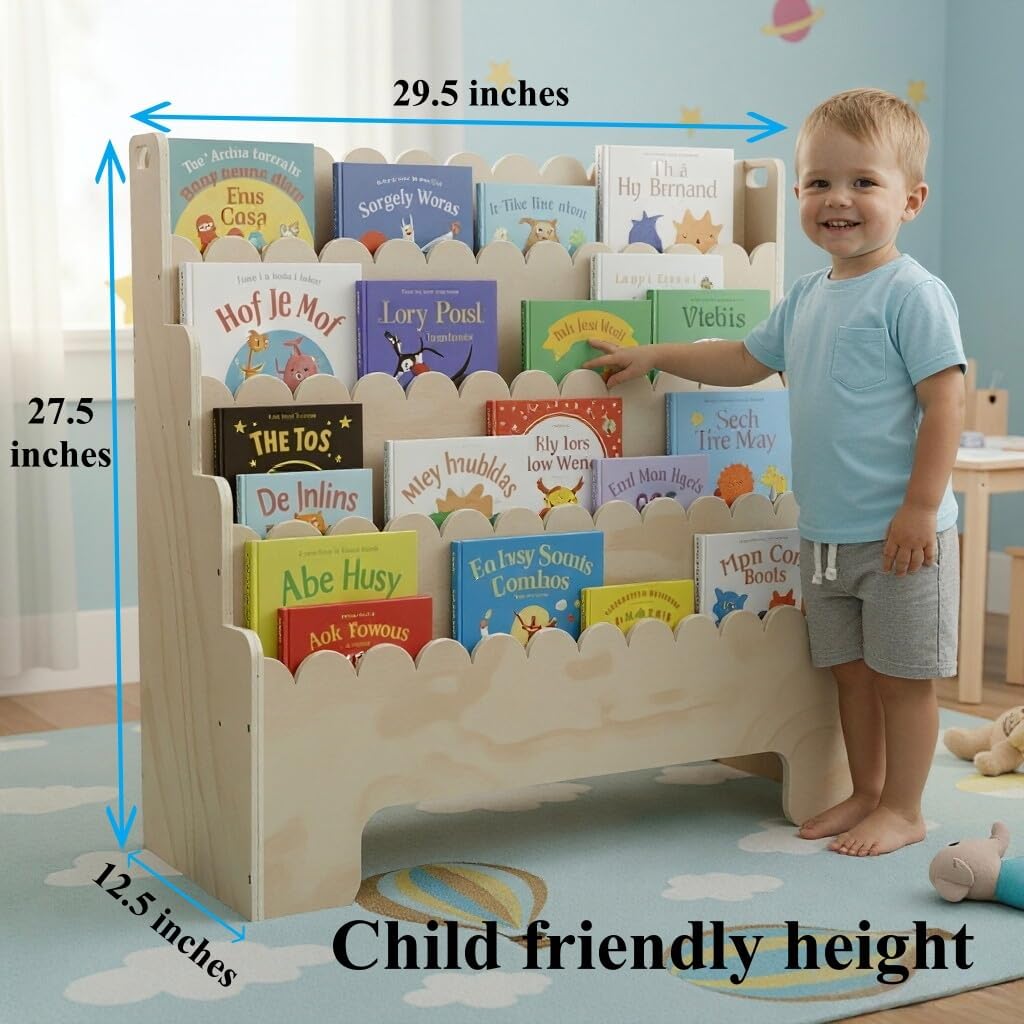 رف كتب للأطفال بأربعة مستويات، - مراجعة Baby Nursery Books وسعره