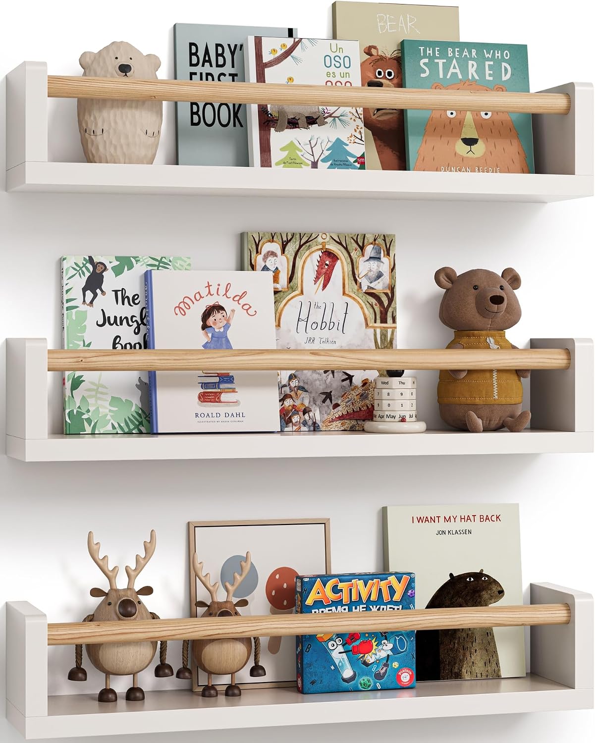 مجموعة من 3 رفوف كتب عائمة لغر - مراجعة Baby Nursery Books وسعره