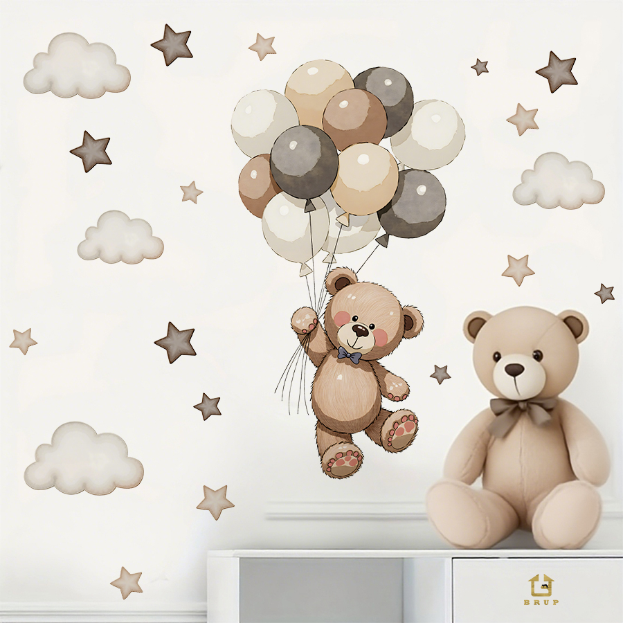 ملصقات حائط على شكل دمية دب را - مراجعة Baby Nursery Design وسعره