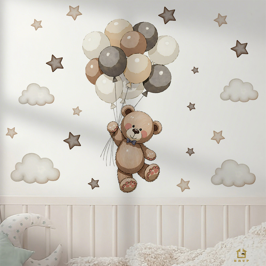 ملصقات حائط على شكل دمية دب را - مراجعة Baby Nursery Design وسعره
