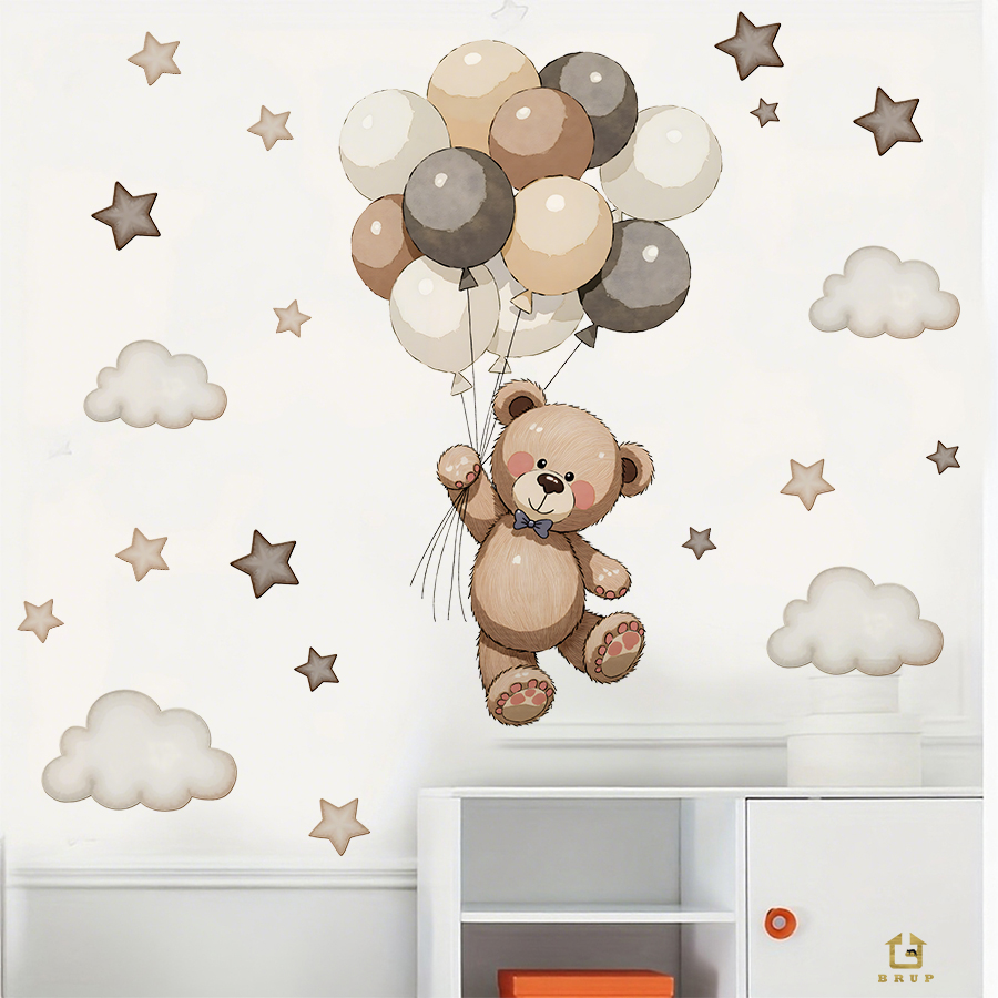 ملصقات حائط على شكل دمية دب را - مراجعة Baby Nursery Design وسعره