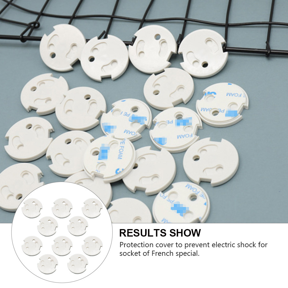 10 قطع من أغطية المقابس الفرنس - مراجعة Outlet Cover Childproof وسعره