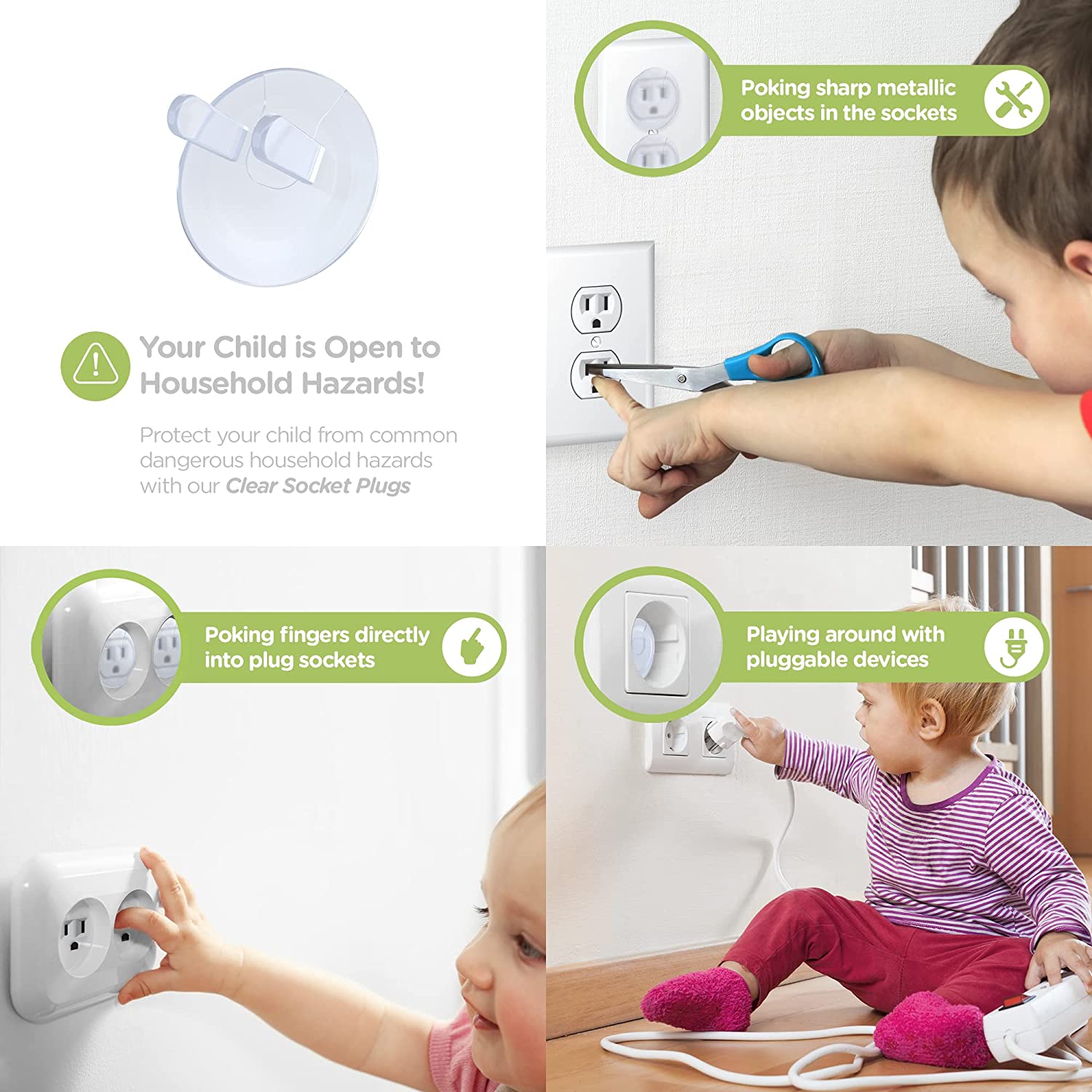 10 قطع من أغطية المقابس الكهرب - مراجعة Outlet Cover Childproof وسعره