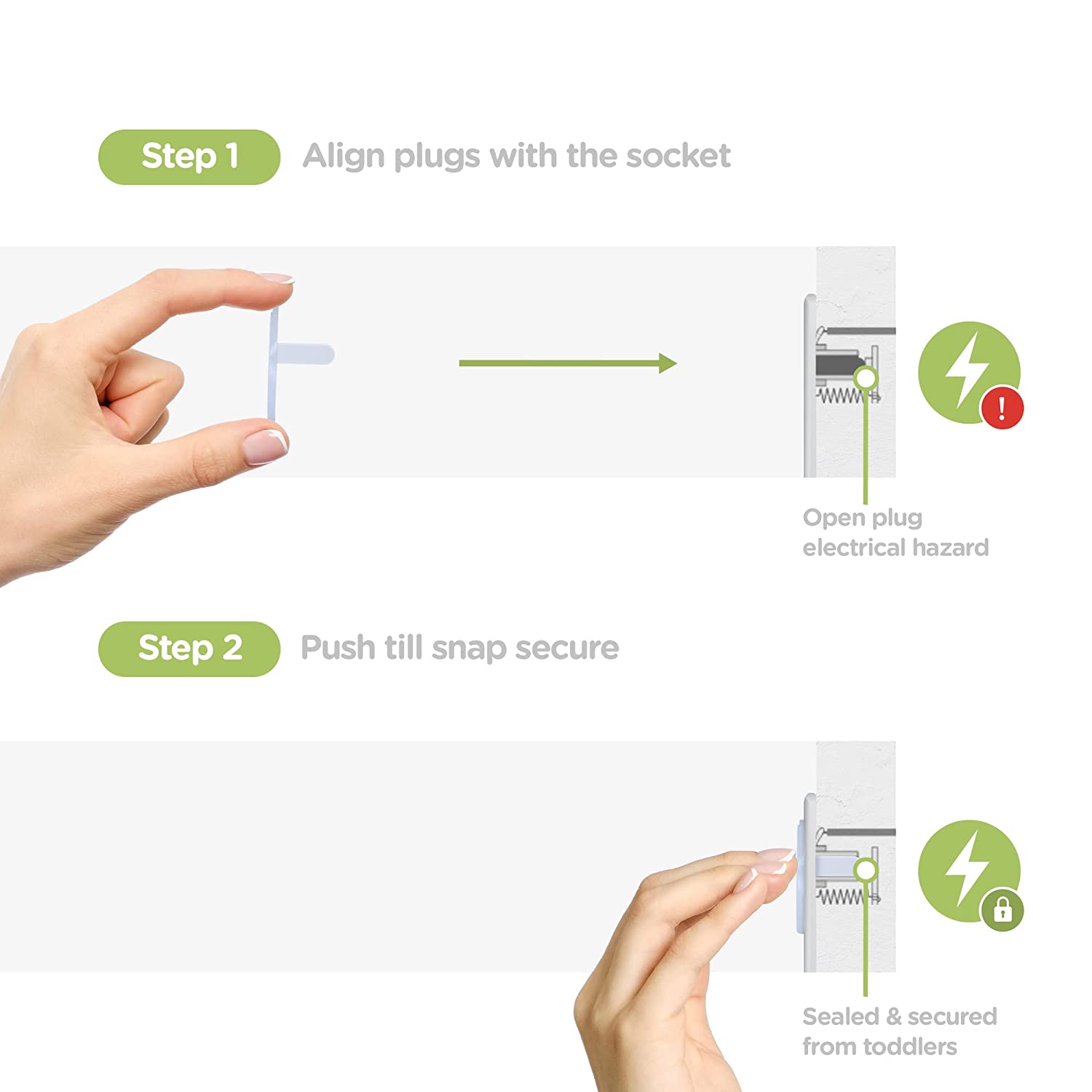 10 قطع من أغطية المقابس الكهرب - مراجعة Outlet Cover Childproof وسعره