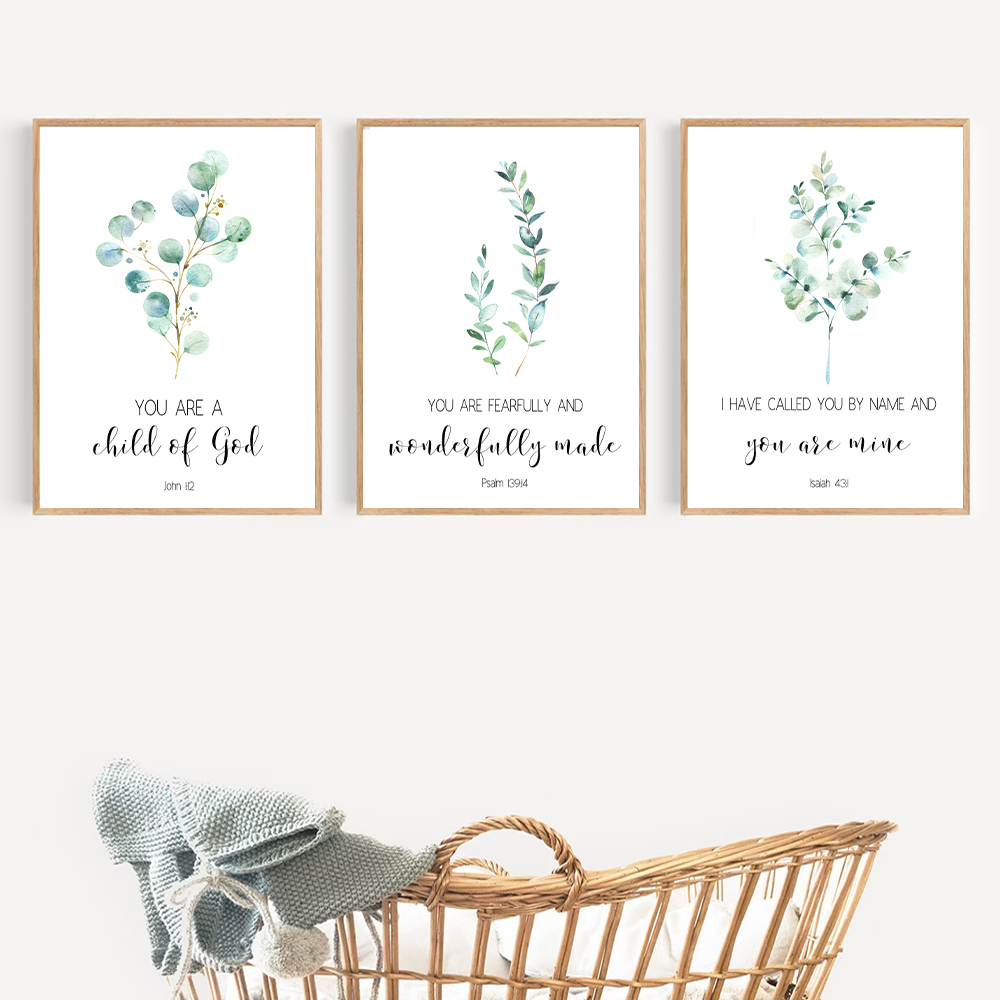 المسيحية الحضانة جدار الفن يطب - مراجعة Baby Boy Nursery Quotes وسعره