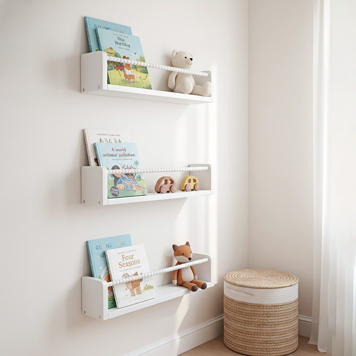 أرفف كتب حضانة خشبية، أرفف كتب - مراجعة Baby Nursery Books وسعره